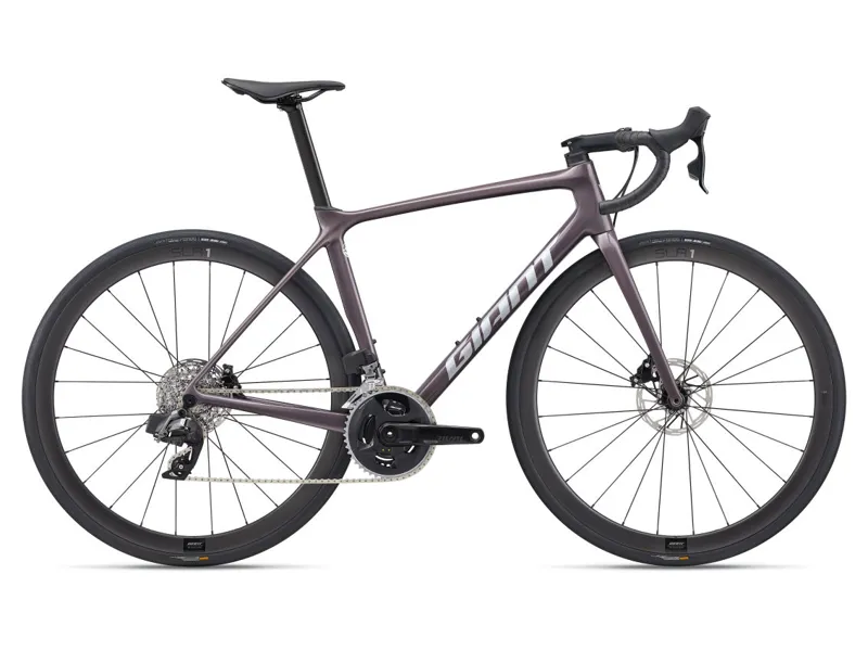 2023 Giant TCR Advanced Pro 1 Disc-AR Road Bike in Charcoal Plum