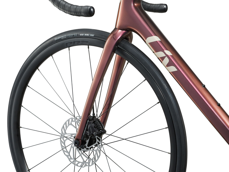 2025 Liv Langma Advanced 1 - 105 Di2 equipped Road Race bike - Gloss Mechanic Rose-2