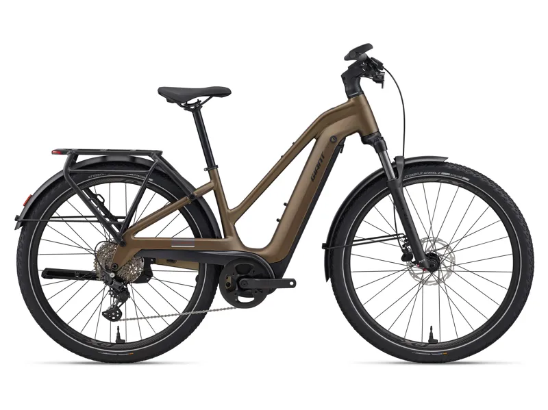 2026 Giant Explore E+ 3 - Electric Hybrid Bike - Pyrite Brown - Staggered Frame