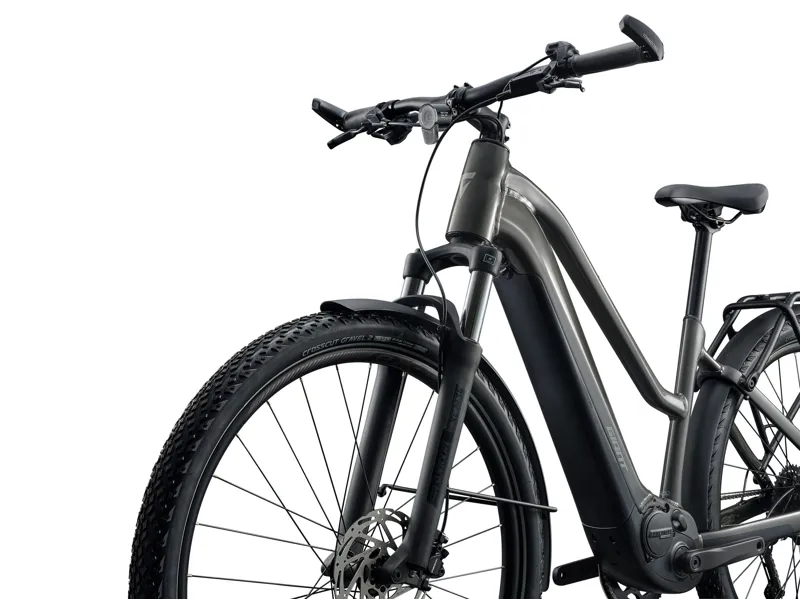 2026 Giant Explore E+ 4 - Electric Hybrid Bike - Stealth Chrome - Staggered Frame-1