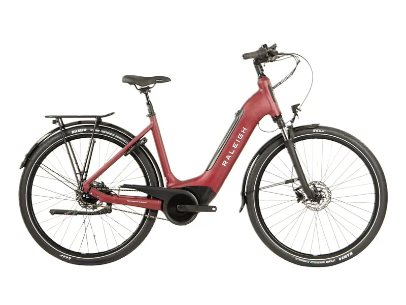 2024 Raleigh Motus Tour - Hub Gear - Step Thru Electric Hybrid Bike - Red