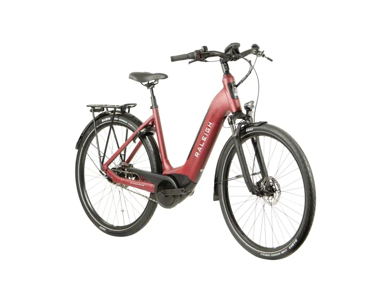 2024 Raleigh Motus Tour - Hub Gear - Step Thru Electric Hybrid Bike - Red-1