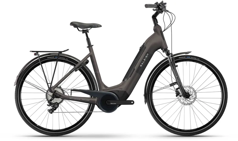 2025 Raleigh Motus Tour Ltd - Low Step 500Wh Electric Bike - Coffee / Grey