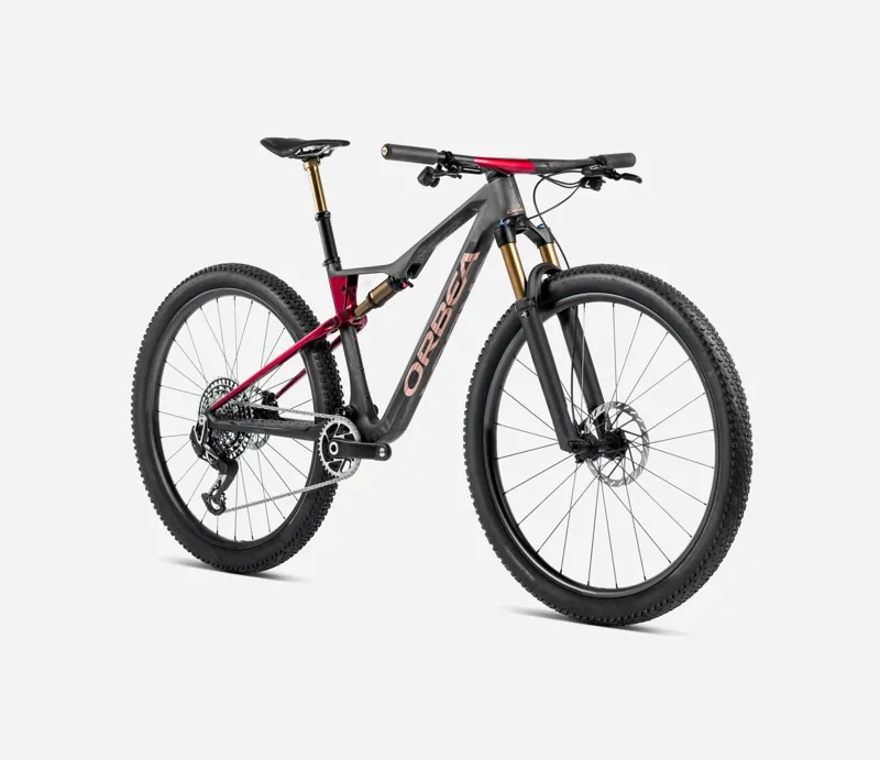 2025 Orbea Oiz M-LTD - Full Suspension Mountain Bike - Diamond Carbon View / Cherry Red-1