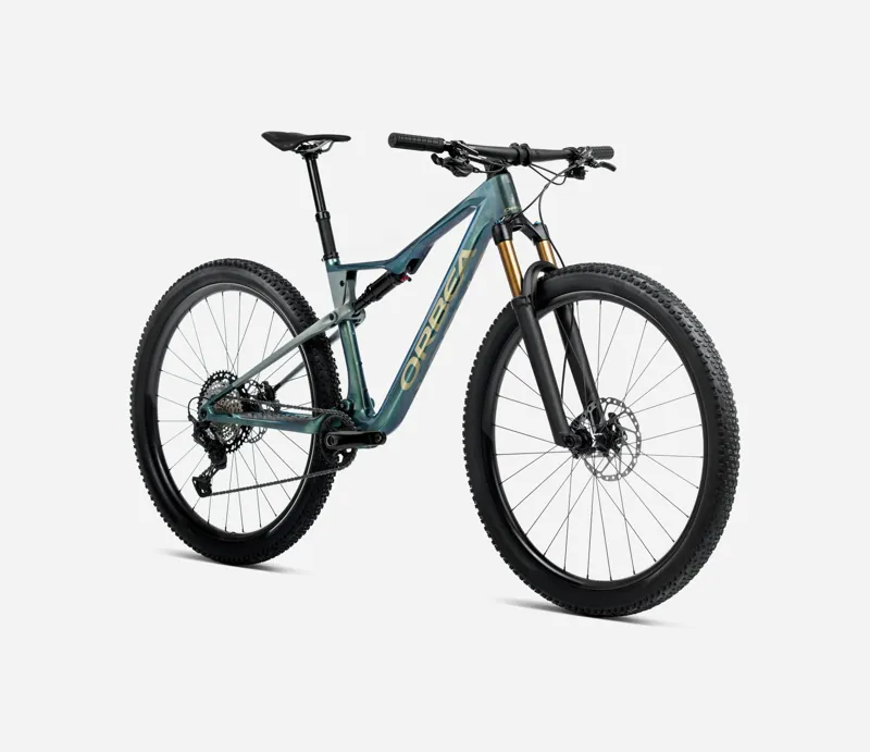2025 Orbea Oiz M21 - Full Suspension Mountain Bike - Seaweed Carbon View / Spaceship Green-1