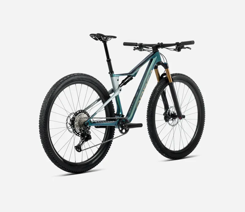 2025 Orbea Oiz M10 AXS - Full Suspension Mountain Bike - Seaweed Carbon View / Spaceship Green-2