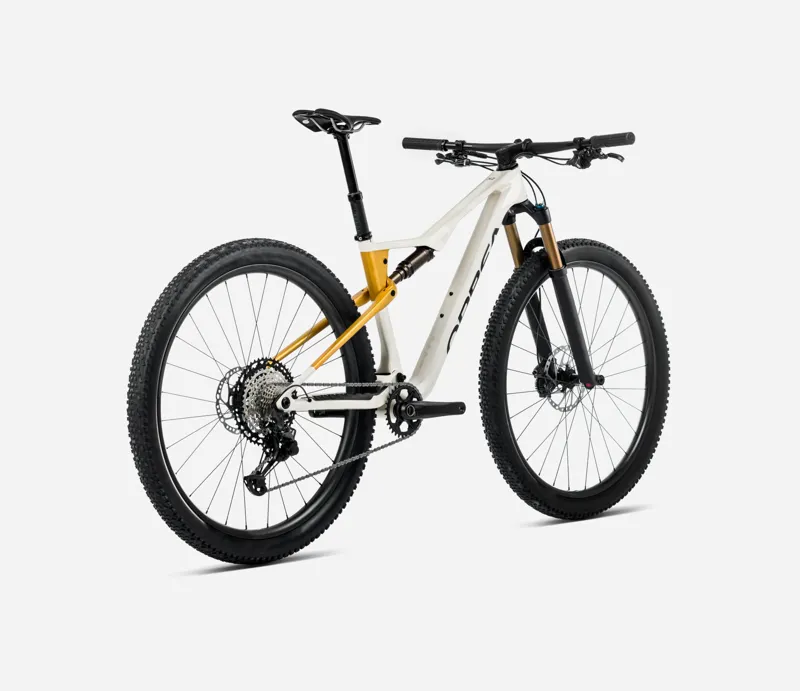 2025 Orbea Oiz M10 - Full Suspension Mountain Bike - Ivory White / Bumblebee Yellow-2