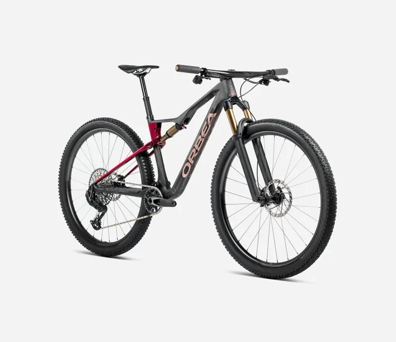 2025 Orbea Oiz M-Team AXS - Full Suspension Mountain Bike - Diamond Carbon View / Cherry Red-1
