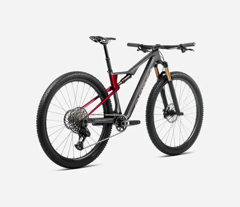 2025 Orbea Oiz M-Team AXS - Full Suspension Mountain Bike - Diamond Carbon View / Cherry Red-2