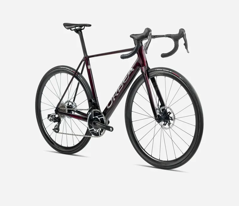 2025 Orbea Orca M20i-LTD PWR - Carbon Road Bike - Wine Red/Titanium Gloss-2