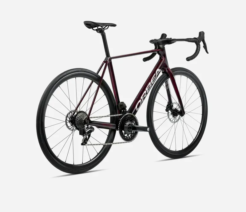 2025 Orbea Orca M21e-LTD PWR - Carbon Road Bike - Wine Red / Titanium Gloss-3