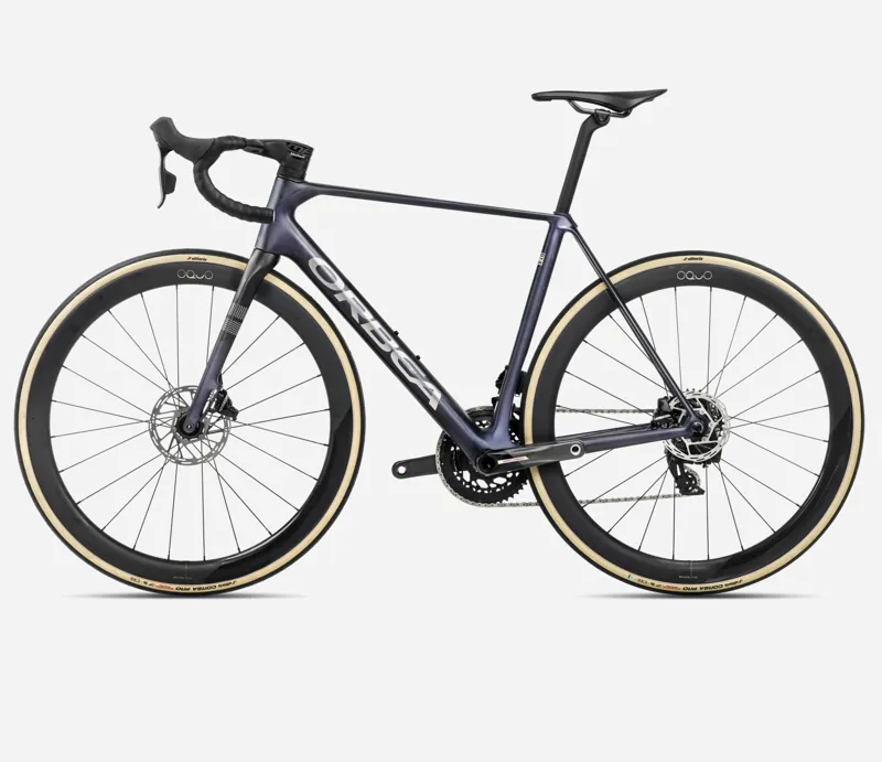 2025 Orbea Orca M21e-LTD PWR - Carbon Road Bike - Tanzanite Matt / Carbon Raw Matt-1