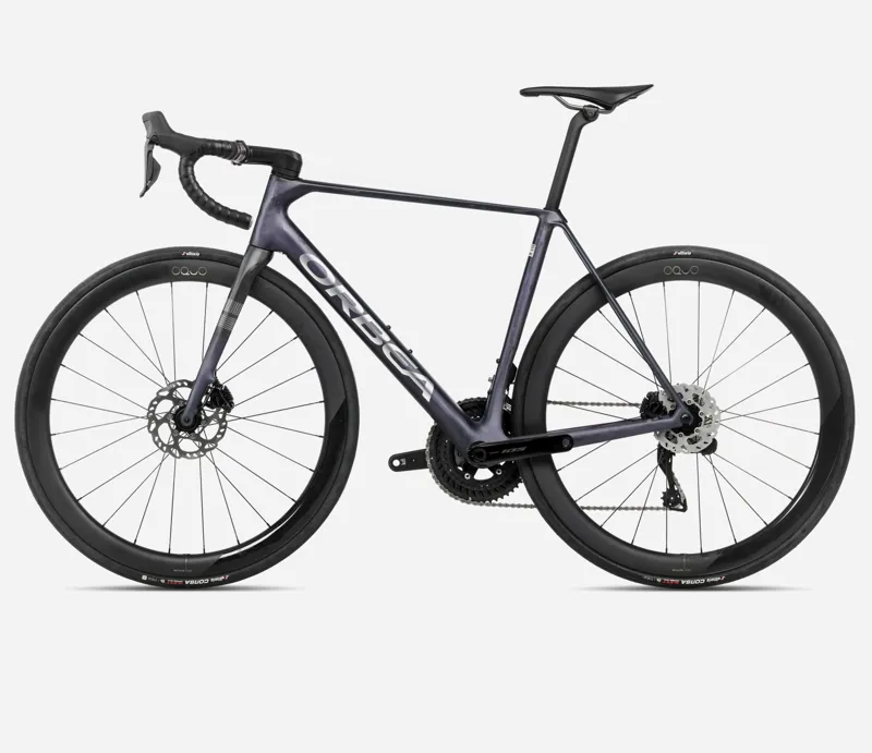 2025 Orbea Orca M30i-LTD PWR - Carbon Road Bike - Tanzanite Matt / Carbon Raw Matt-1