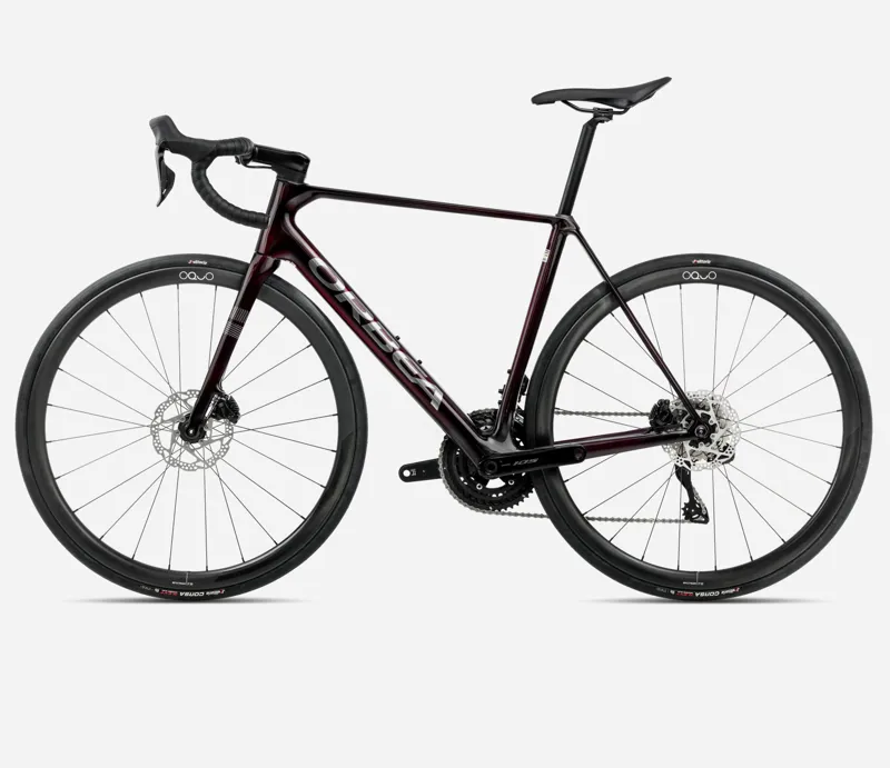 2025 Orbea Orca M35i - Carbon Road Bike - Wine Red / Titanium Gloss-1