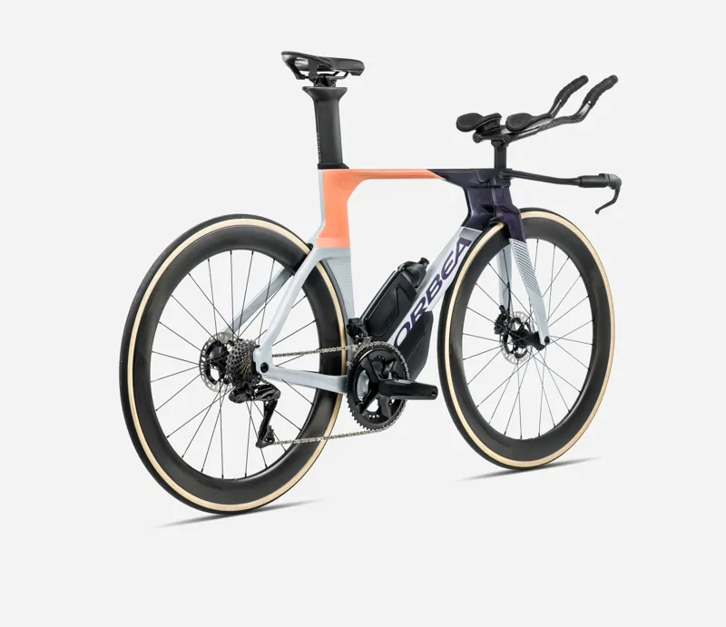 2025 Orbea Ordu M20i-Ltd Triathlon Bike -  Halo Silver / Tanzanite C. View / Orange Cloud-2