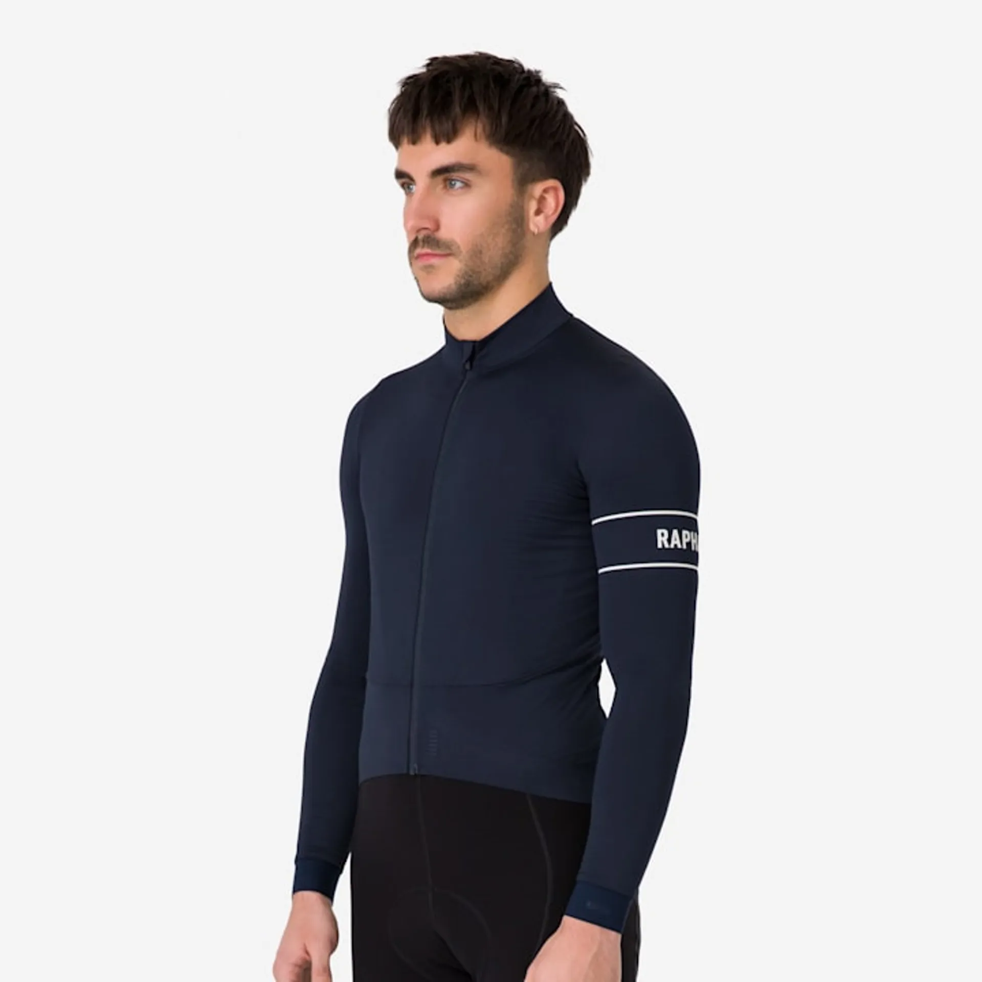 Rapha Pro Team Long Sleeve Thermal Jersey - Dark Navy / White