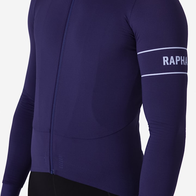 Rapha Pro Team Long Sleeve Thermal Jersey - Eclipse / Aleutain-5