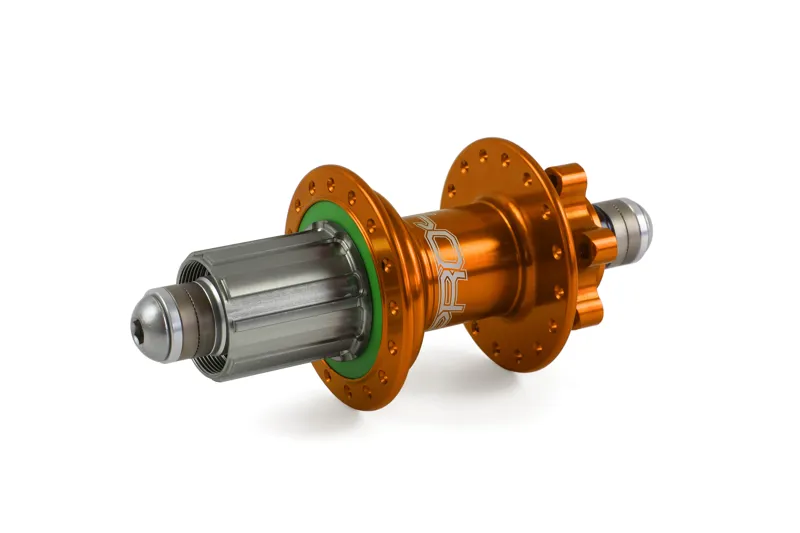 Hope Pro 4 Rear 32H 135mm 10mm Bolt-in Hub in Orange-2