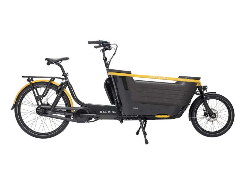 2023 Raleigh Stride 2 - Electric Cargo Bike - Black/Yellow