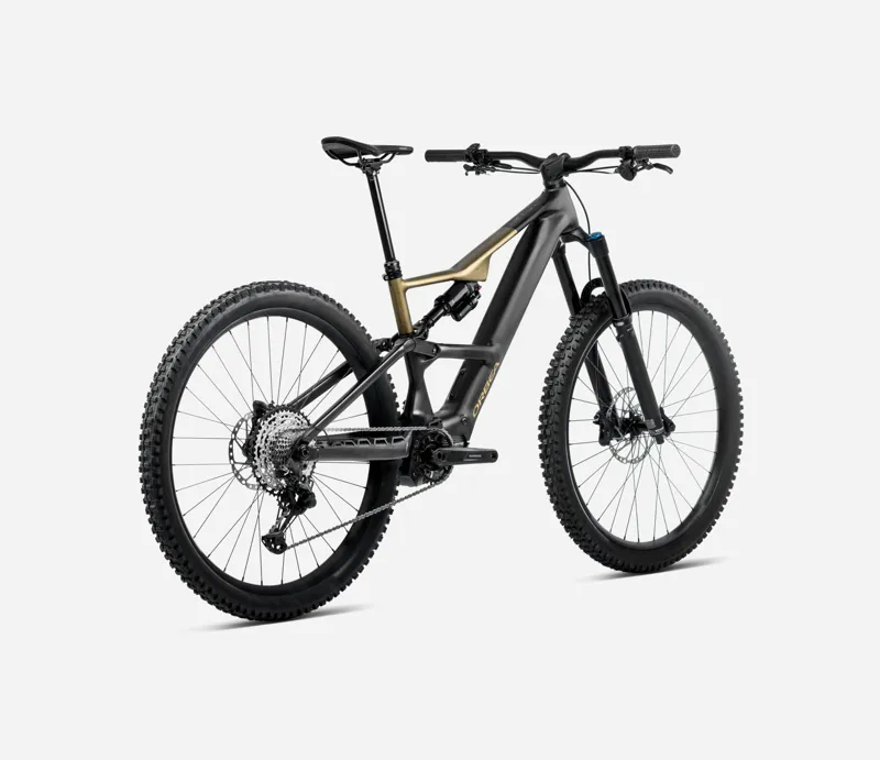 2025 Orbea Rise LT H20 - Electric Full Suspension Mountain Bike - Diamond Black / Splash Olive Green-3