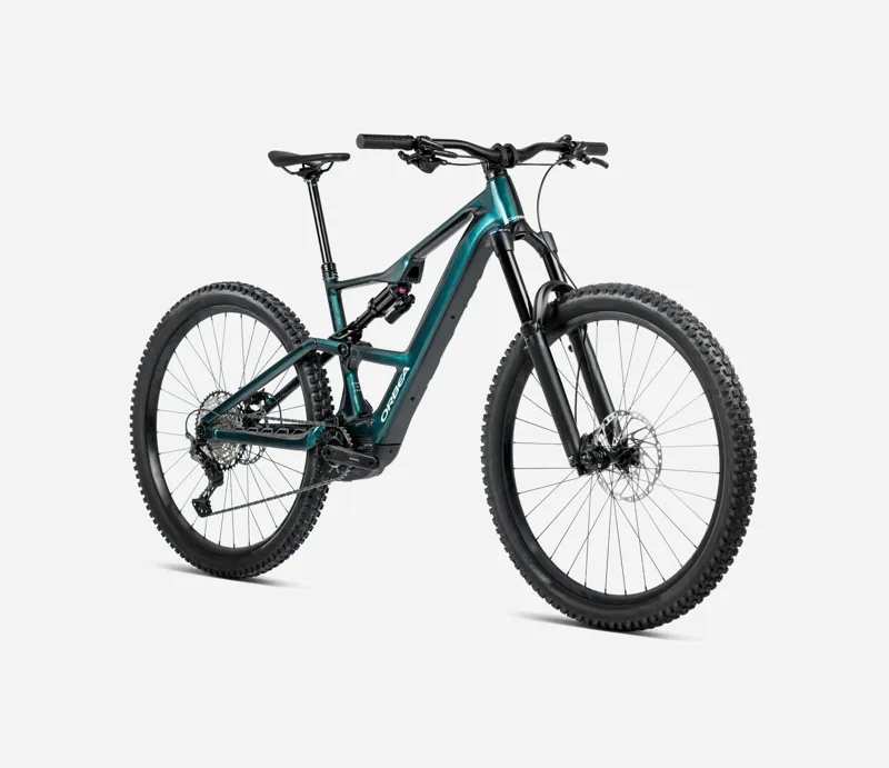 2025 Orbea Rise LT H20 - Electric Full Suspension Mountain Bike - Escape Green / Splash Ice Green-2