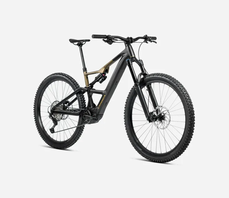2025 Orbea Rise SL H20 - Electric Full Suspension Mountain Bike - Diamond Black / Splash Olive Green-2