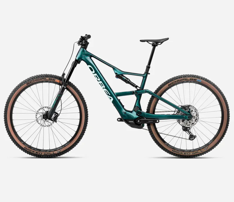 2025 Orbea Rise SL H20 - Electric Full Suspension Mountain Bike - Escape Green / Splash Ice Green-1