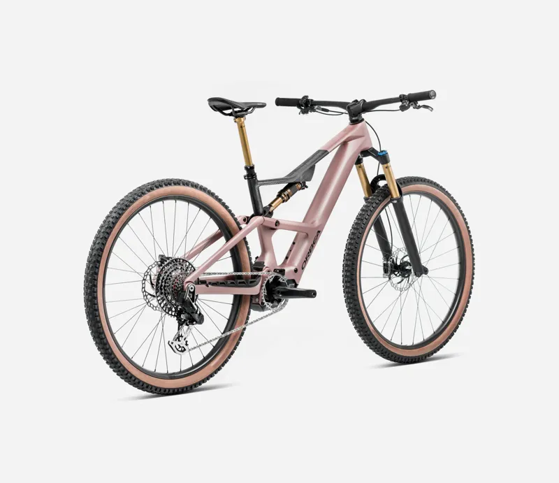 2025 Orbea Rise SL M20 630Wh - Electric Full Suspension Mountain Bike - Desert Rose / Carbon Raw-3