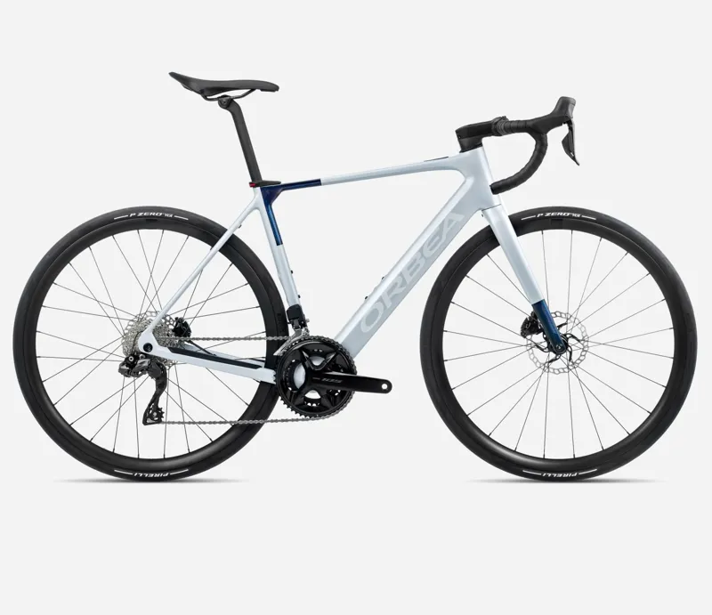 2025 Orbea GAIN M30i Halo Silver Matt - Blue Carbon View