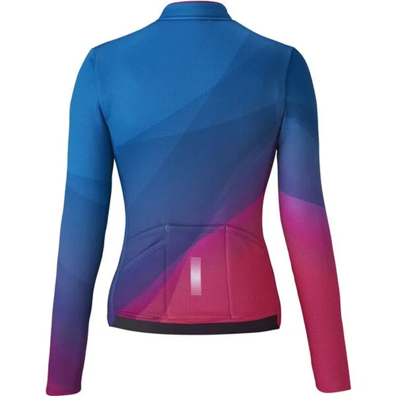 Shimano Kaede Thermal Womens Long Sleeve Jersey in Blue-1