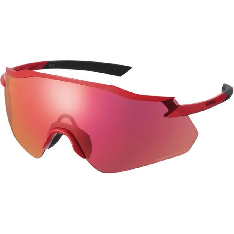 Shimano Clothing Equinox Glasses Metallic Red RideScape Road Lens