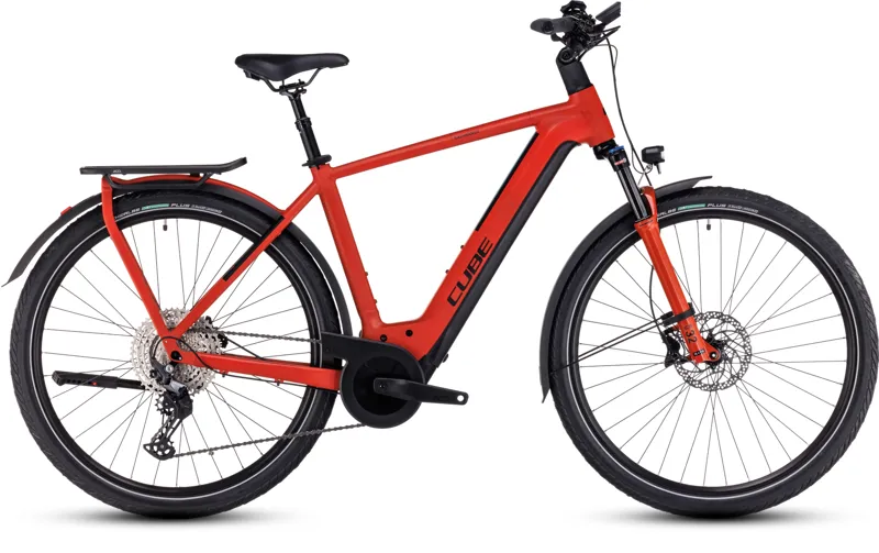 2024 Cube Kathmandu Hybrid Exc 750 - Electric Hybrid Bike - Red / Black-1