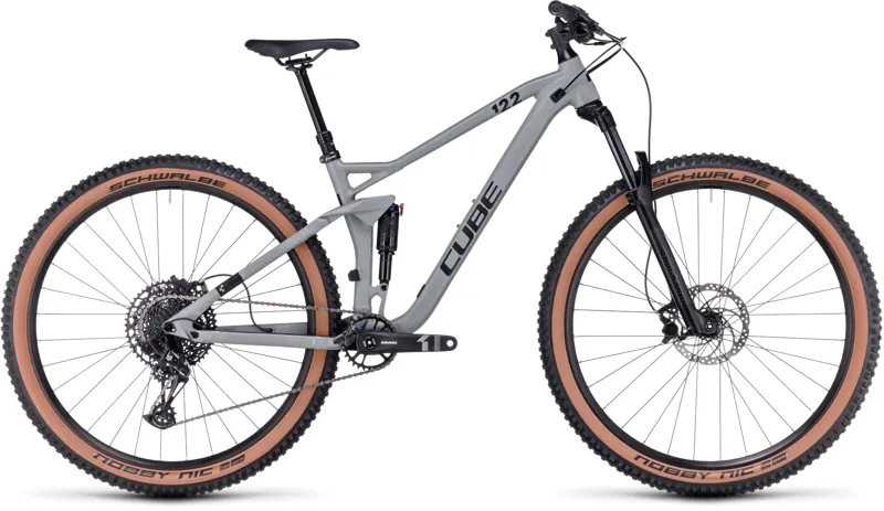 2023 Cube Stereo 120 Pro Full Suspension Swamp Grey Black