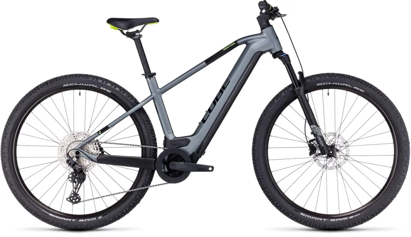 2024 Cube Reaction Hybrid Pro 625 - Electric Mountain Bike - Grey / Green
