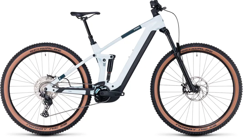 2023 Cube Stereo 140 HPC Pro 750 Hybrid Bike in White/Grey