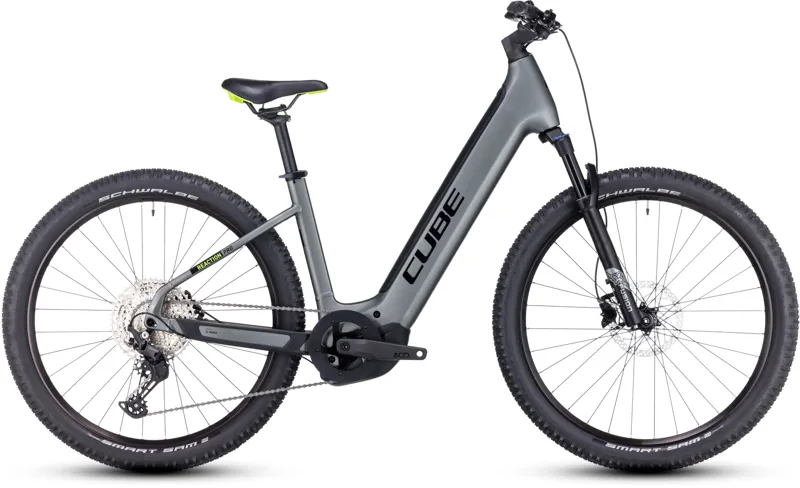 2024 Cube Reaction Pro 750 - Electric Mountain Bike - Grey / Green-1