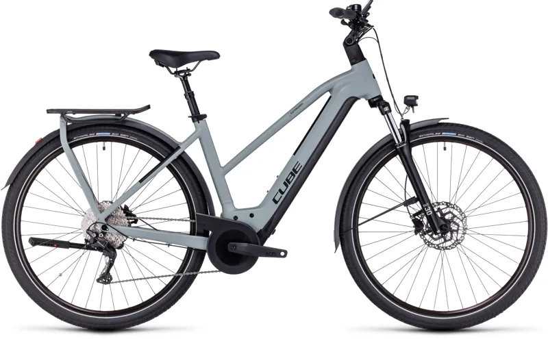 2023 Cube Kathmandu Hybrid One 625 - Electric Hybrid Bike - Swamp Grey