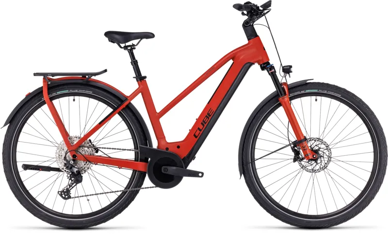 2024 Cube Kathmandu Hybrid Exc 750 - Electric Hybrid Bike - Red / Black-2
