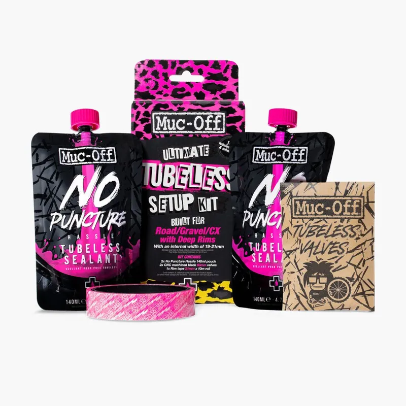 Muc-Off Ultimate Tubeless Setup Kit - DH / Plus - 44mm Valve - 35mm Tape