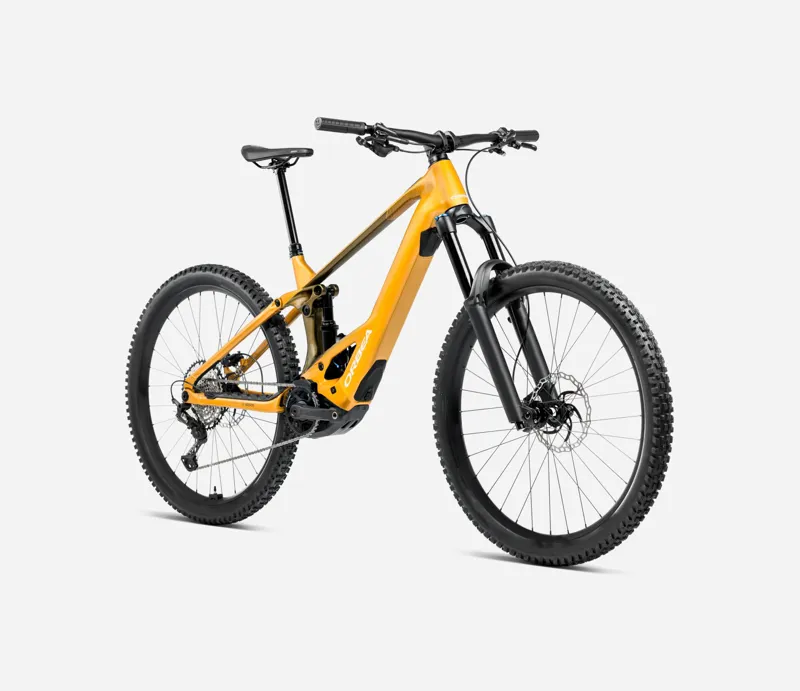 2025 Orbea Wild H10 - Electric Full Suspension Mountain Bike - Bumblebee Yellow / Olive Green-1