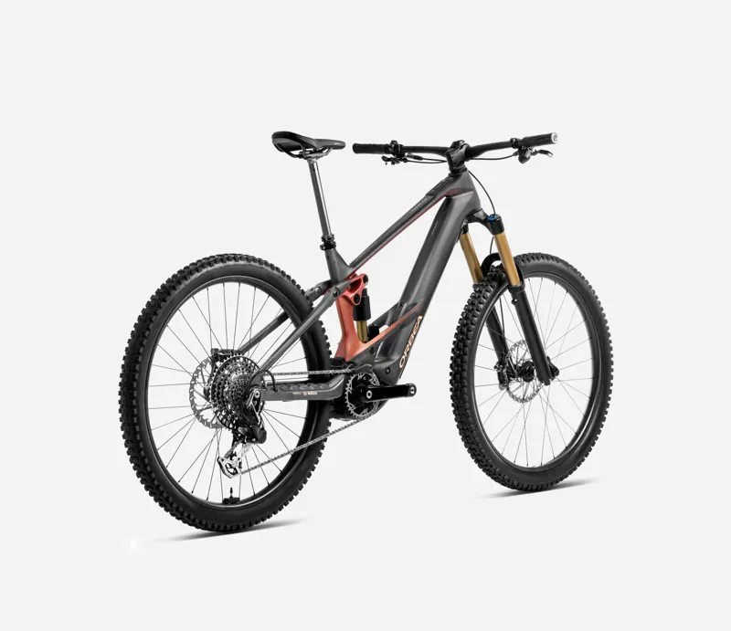 2025 Orbea Wild M-Team - Electric Full Suspension Mountain Bike - Diamond Carbon View / Mars Red-2