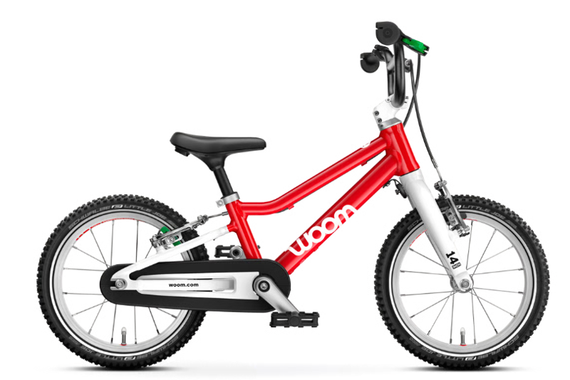 woom GO 2 - 14 inch Wheel lightweight Kids Bike - woom Red