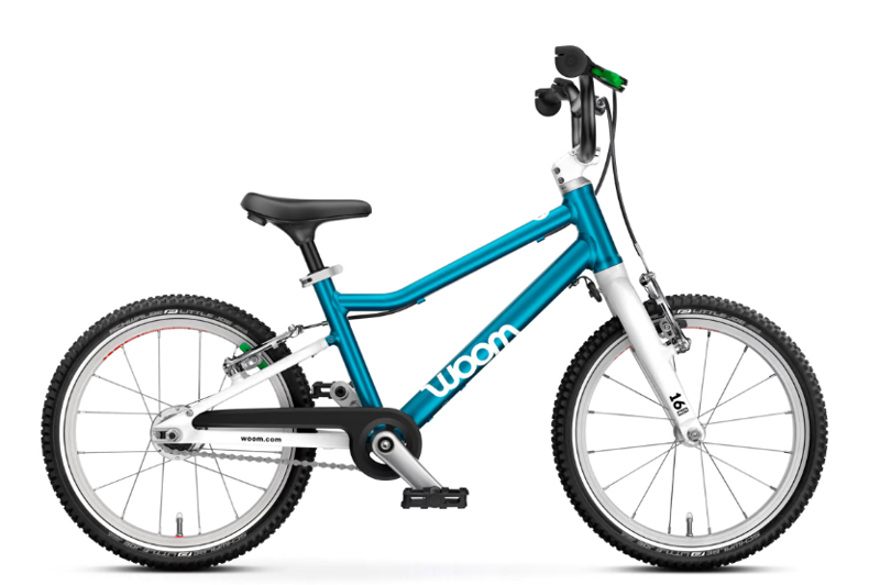 woom GO 3 Automagic  - 16 inch Lightweight Kids Bike - Metallic Blue
