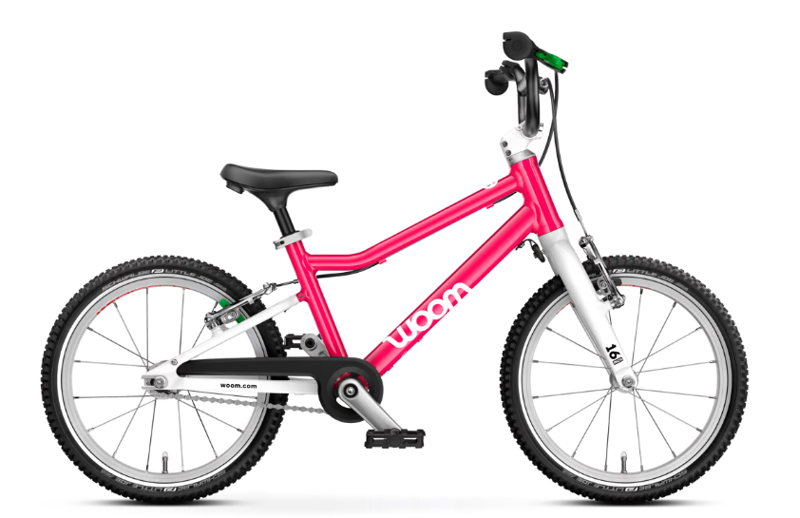 woom GO 3 - 16 inch Lightweight Kids Bike - Hot Pink