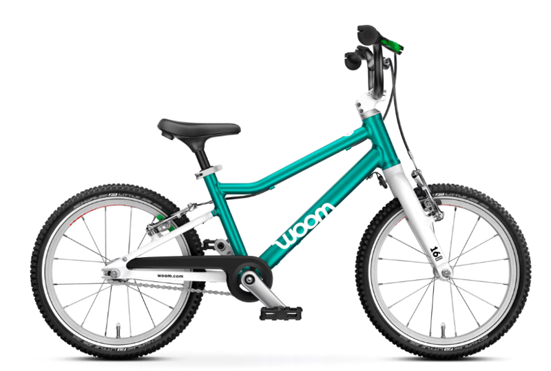 woom GO 3 - 16 inch Lightweight Kids Bike - Metallic Turquoise