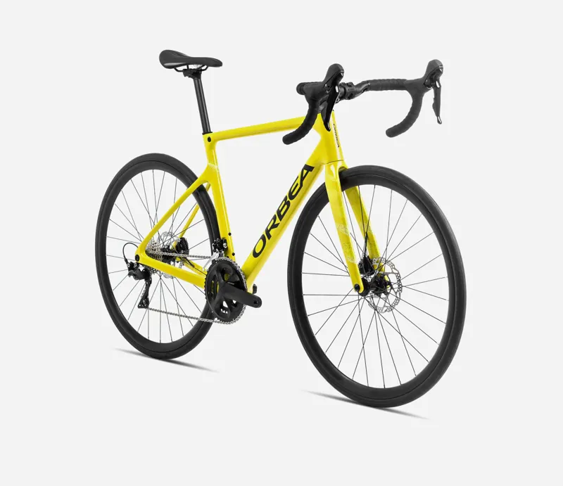 2023 Orbea Orca M30i  - Carbon Road Bike - Yellow and Night Black-2