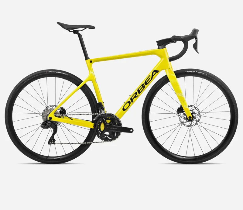 2023 Orbea Orca M30i  - Carbon Road Bike - Yellow and Night Black