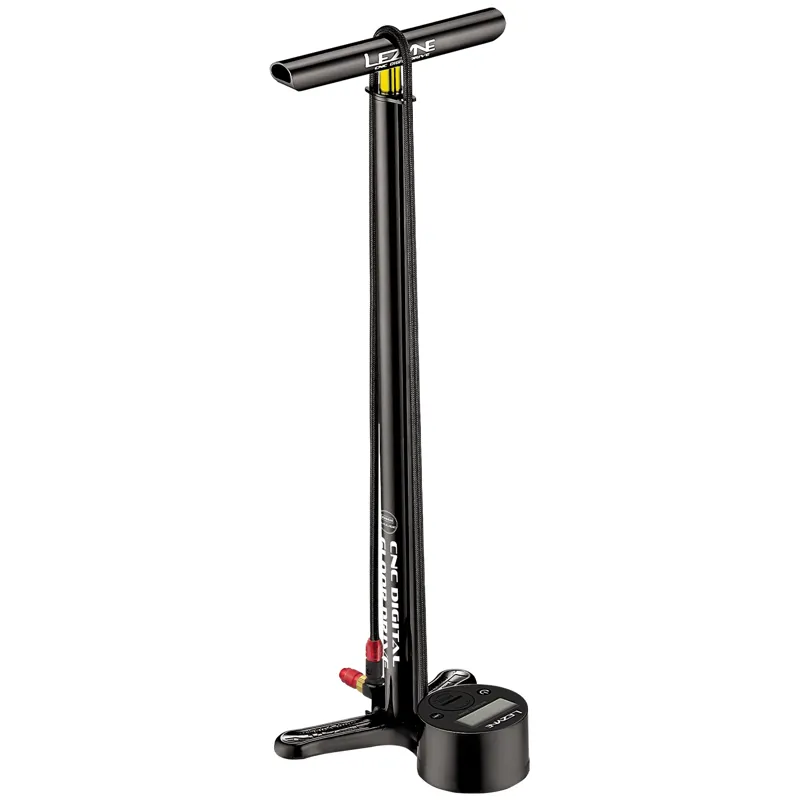 Lezyne CNC 3.5 Inch Digital Gauge Track Pump in Black