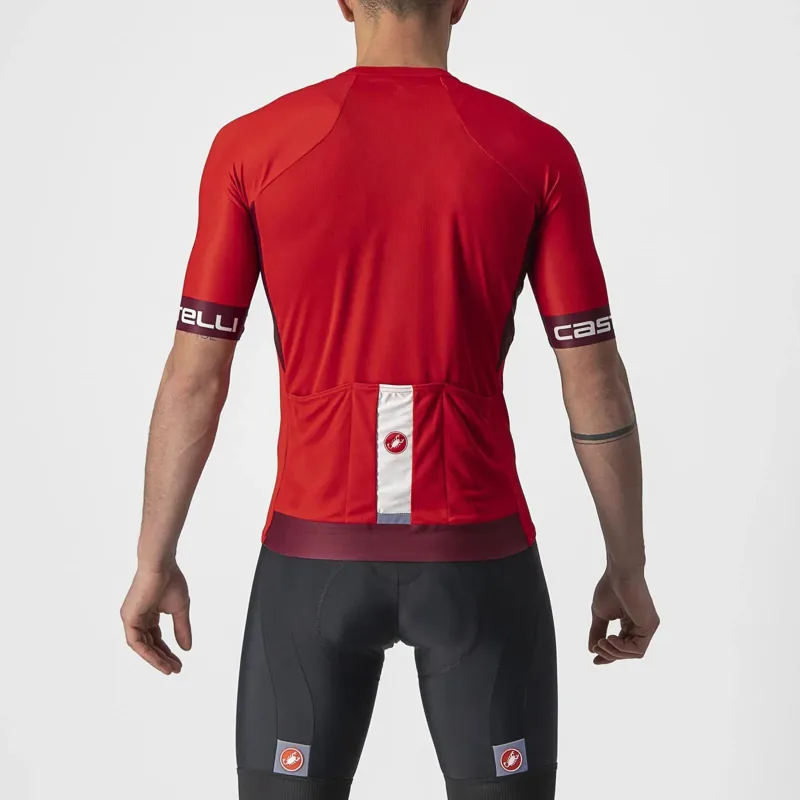 Castelli Entrata VI Jersey - Red / Bordeaux / Ivory-1