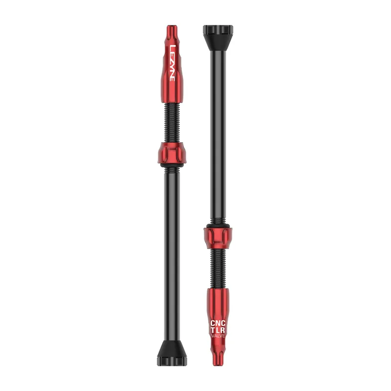 Lezyne CNC TLR 80mm Tubeless Valves in Red